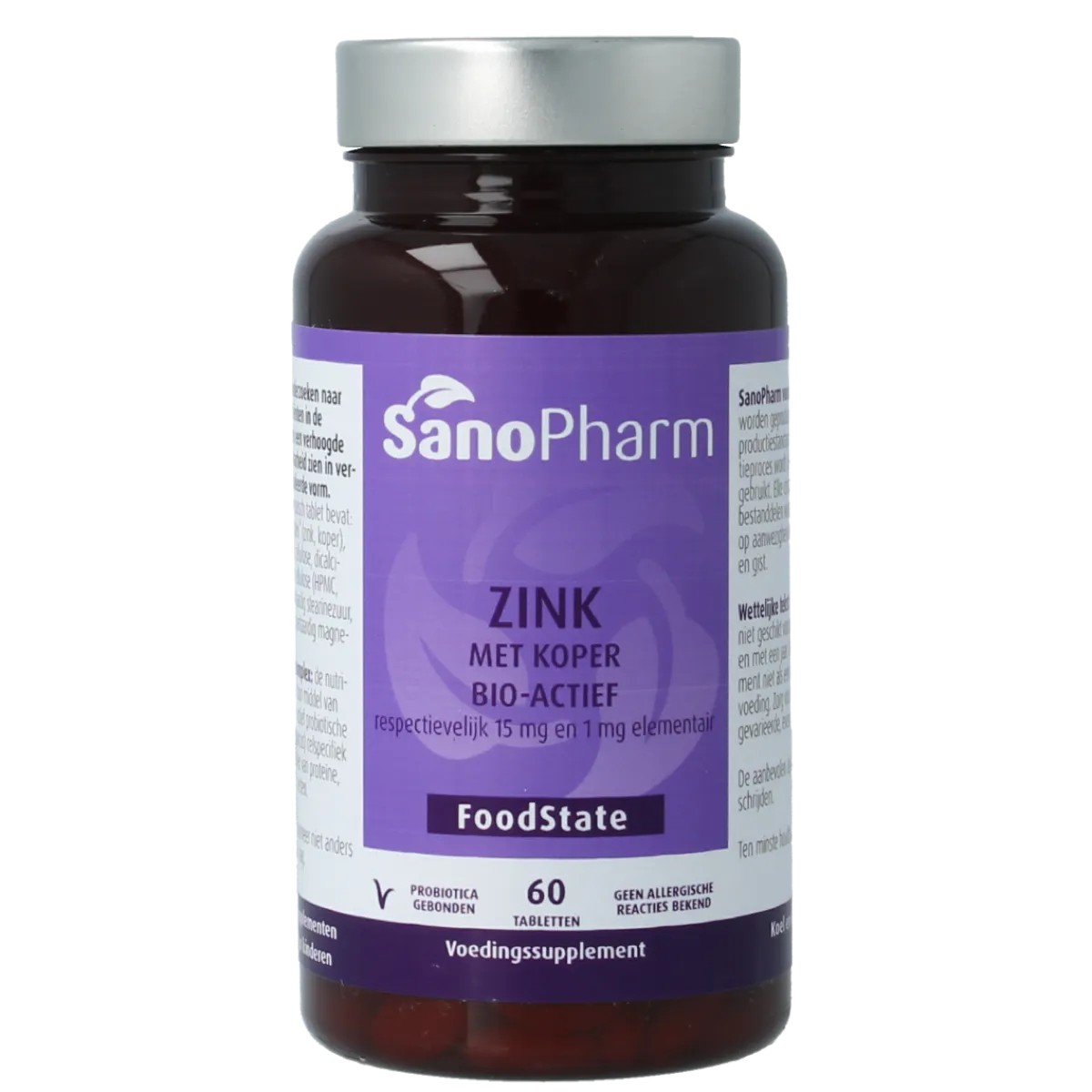 Best SanoPharm Zink 15mg & koper 1mg