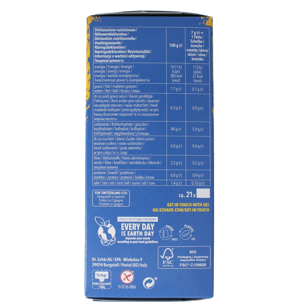 Schar Crispbread glutenvrij