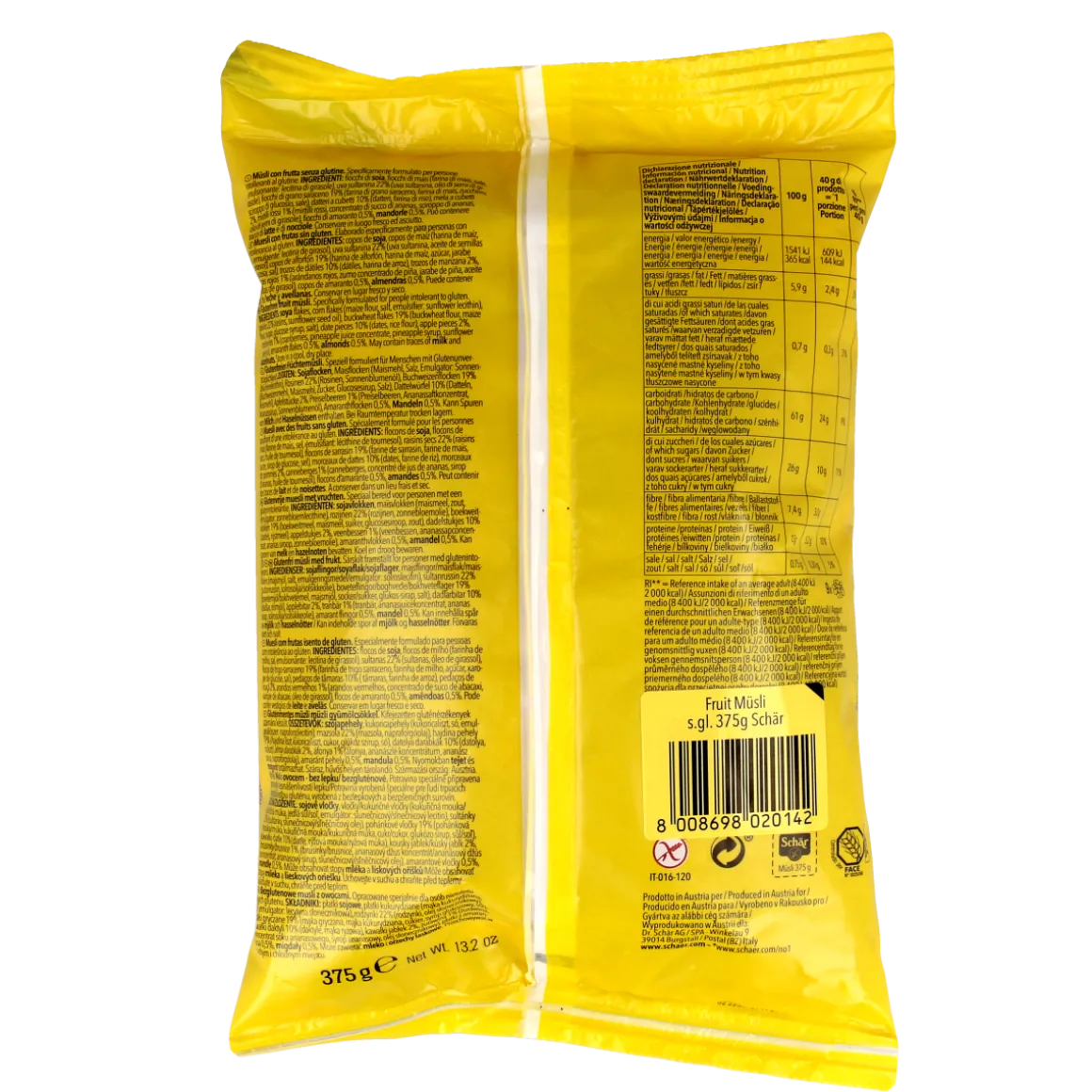 Schar Muesli fruit glutenvrij