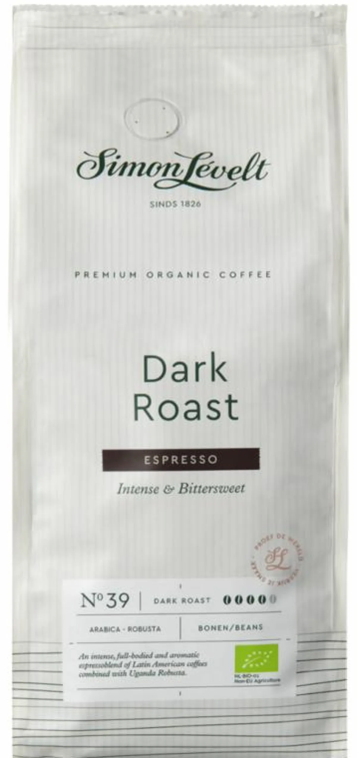 New Simon Levelt Espresso dark roast bonen bio