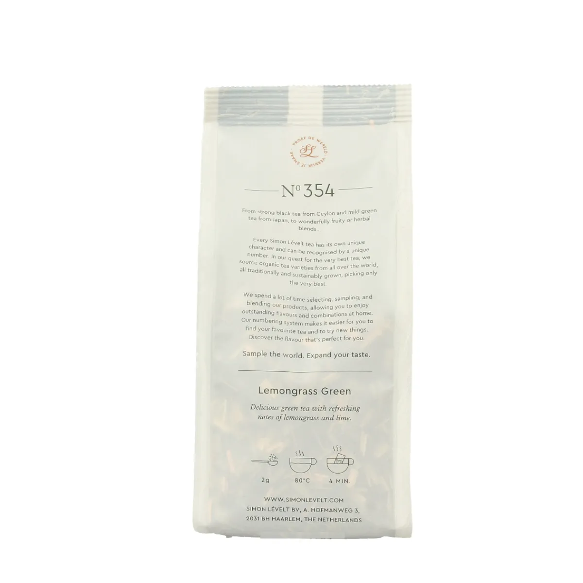 Hot Simon Levelt Lemongrass green tea bio
