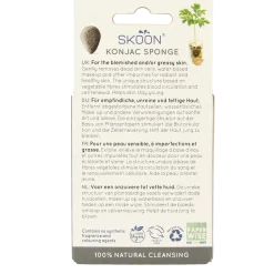 Skoon Konjac spons bamboo charcoal bio