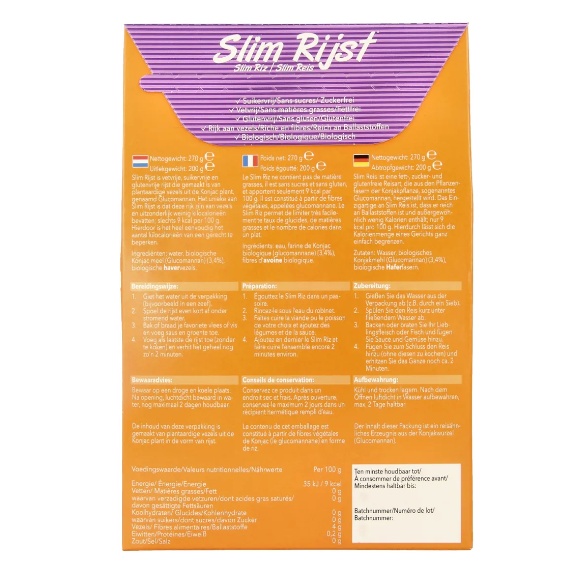 Slim Slim pasta rijst bio