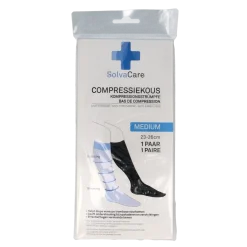 Clearance Solvacare Compressiekous zwart M 23 - 26 cm