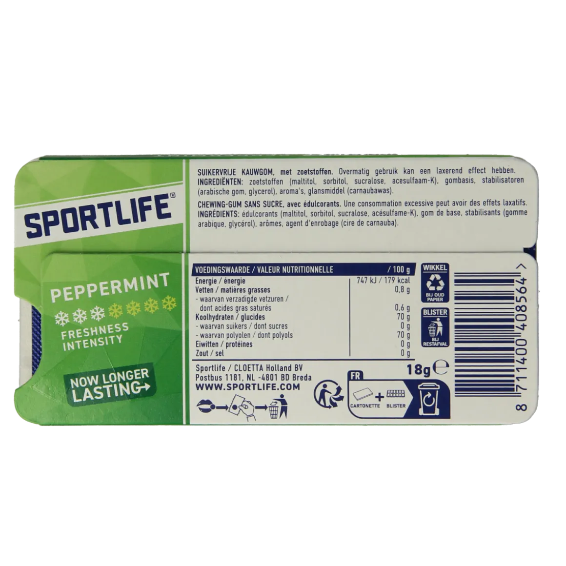 Sportlife Pepermint groen pack