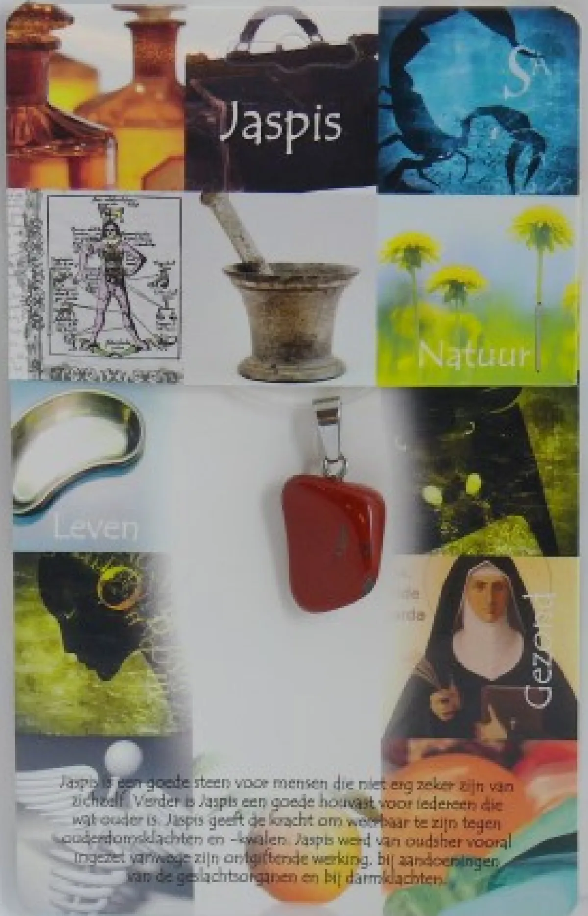 Discount Steengoed Hanger gezondheidssteen jaspis rood
