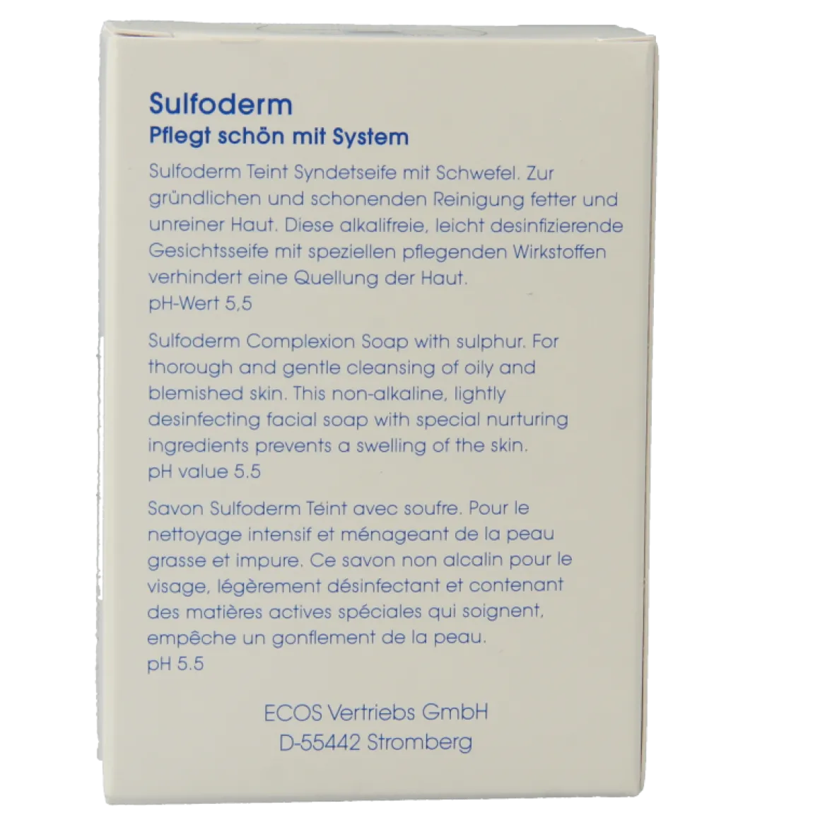 Sulfoderm S teint syndet soap