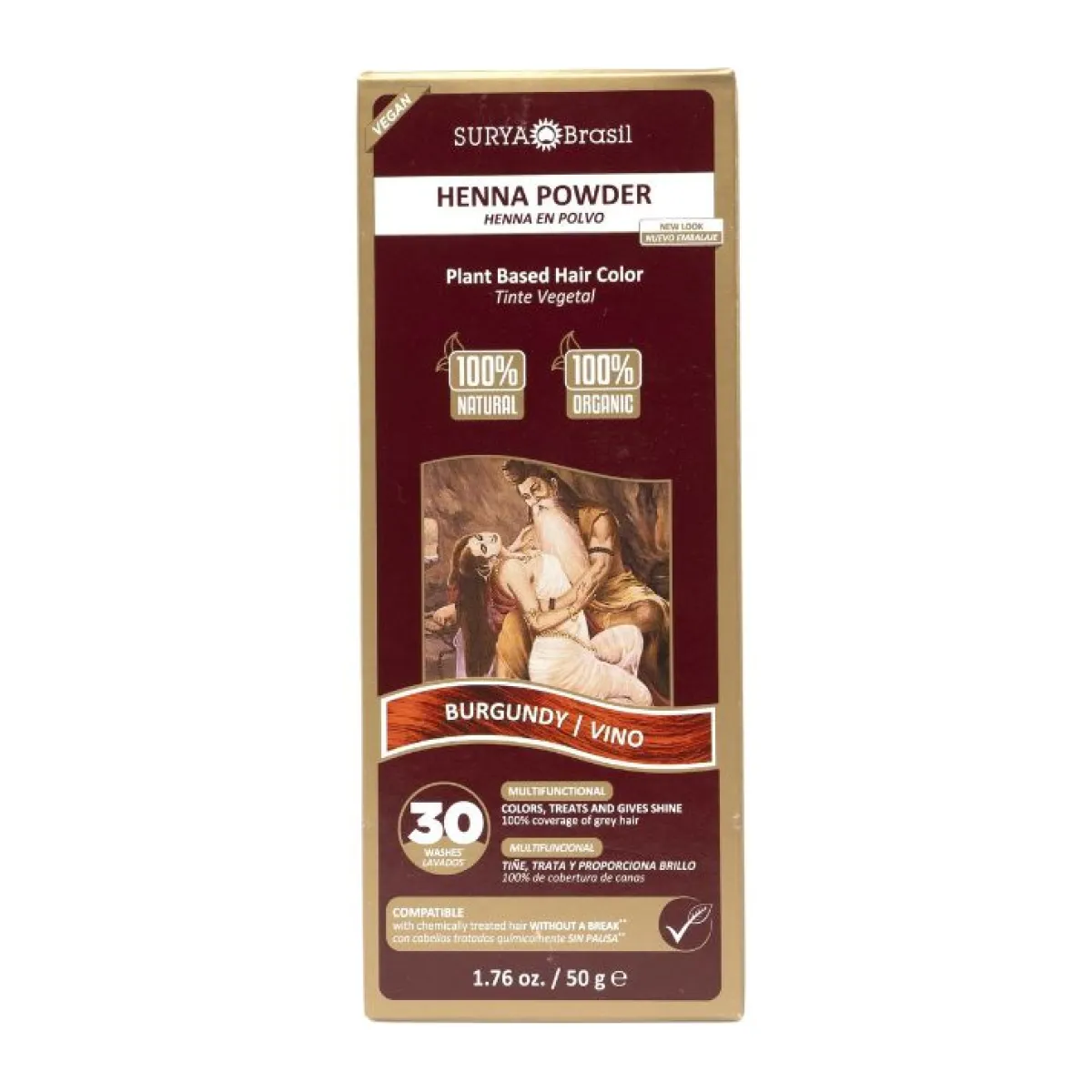 New Surya Brasil Henna haarverf poeder burgundy