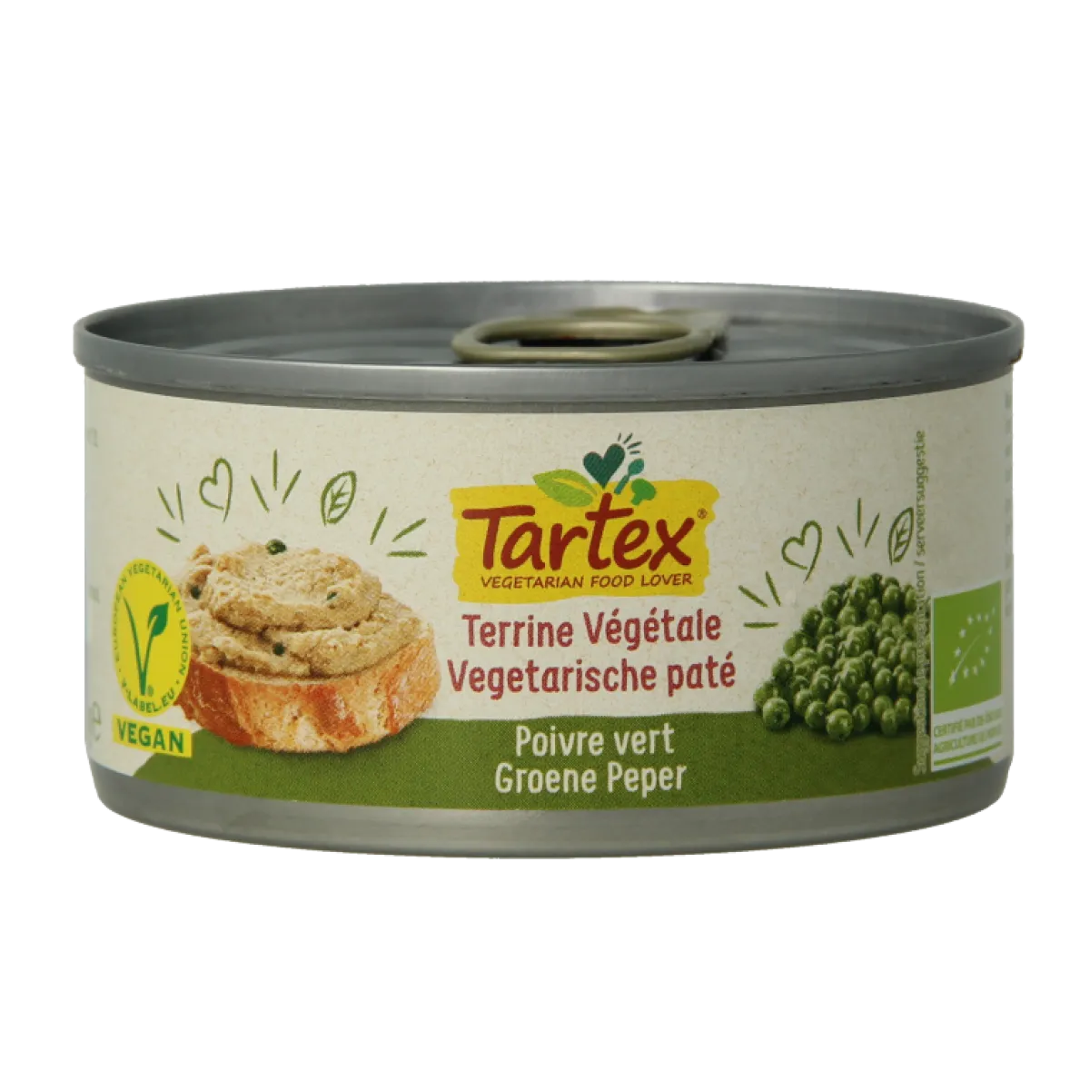 Outlet Tartex Pate groene peper bio