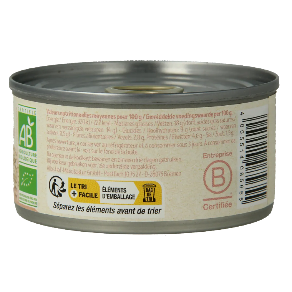 Best Tartex Pate naturel bio