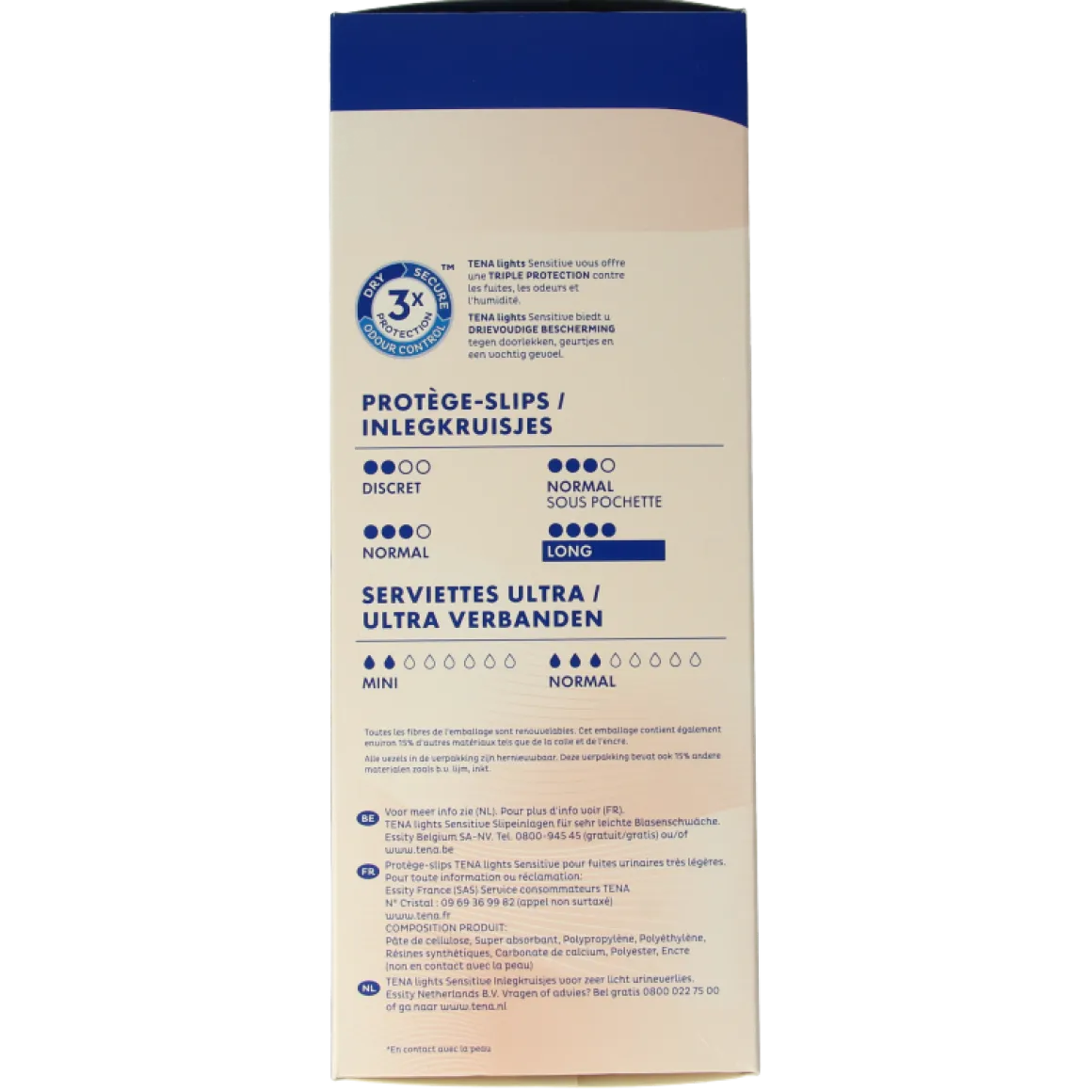 Tena Lights liner long