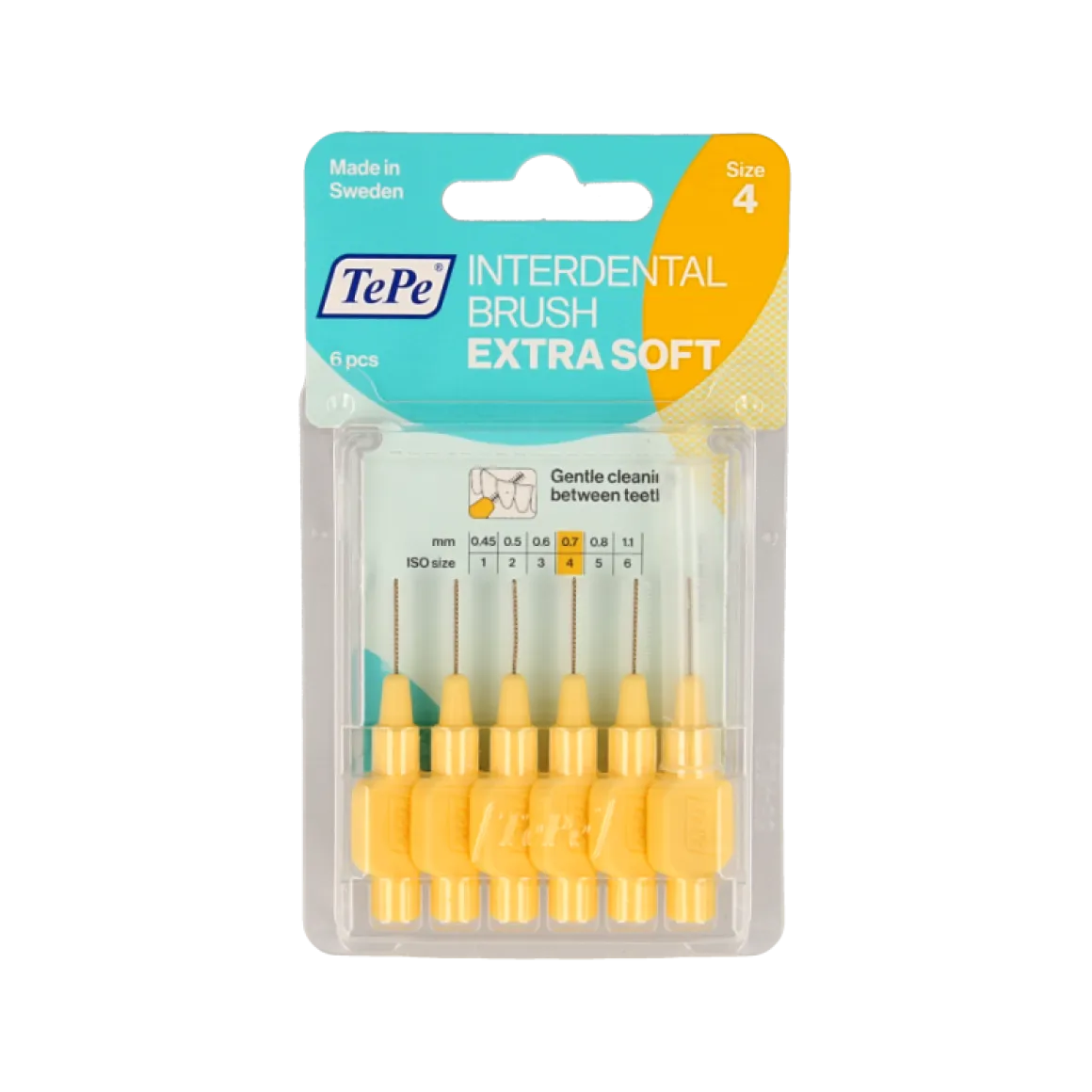 TePe Interdentale rager extra soft licht geel maat 4