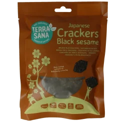 Sale TerraSana Japanse bruine rijstcrackers zwarte sesam bio