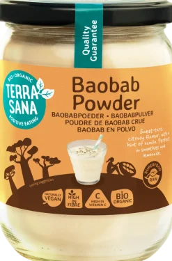 TerraSana Raw baobab poeder in glas bio
