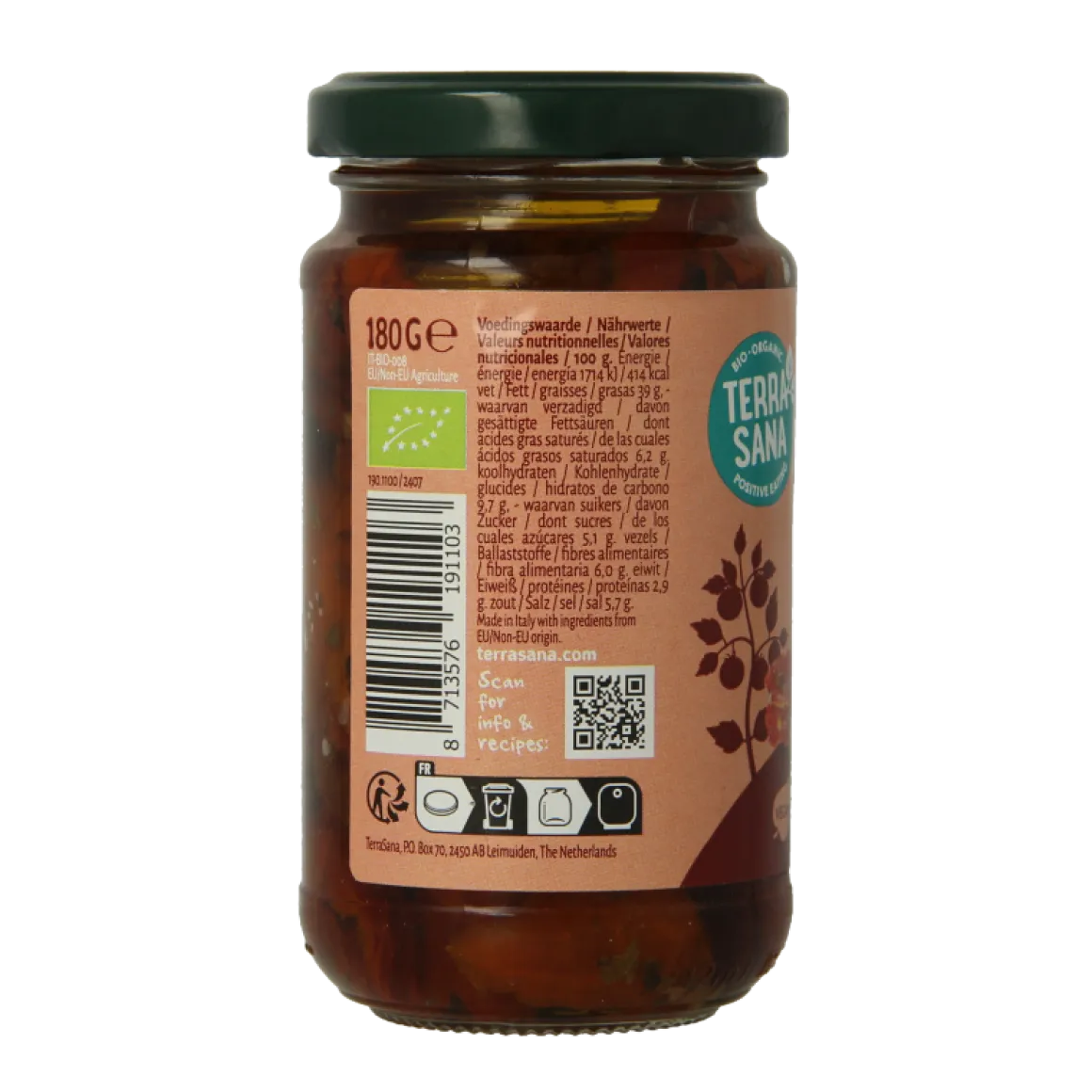TerraSana Tomaten zongedroogd in olijfolie bio