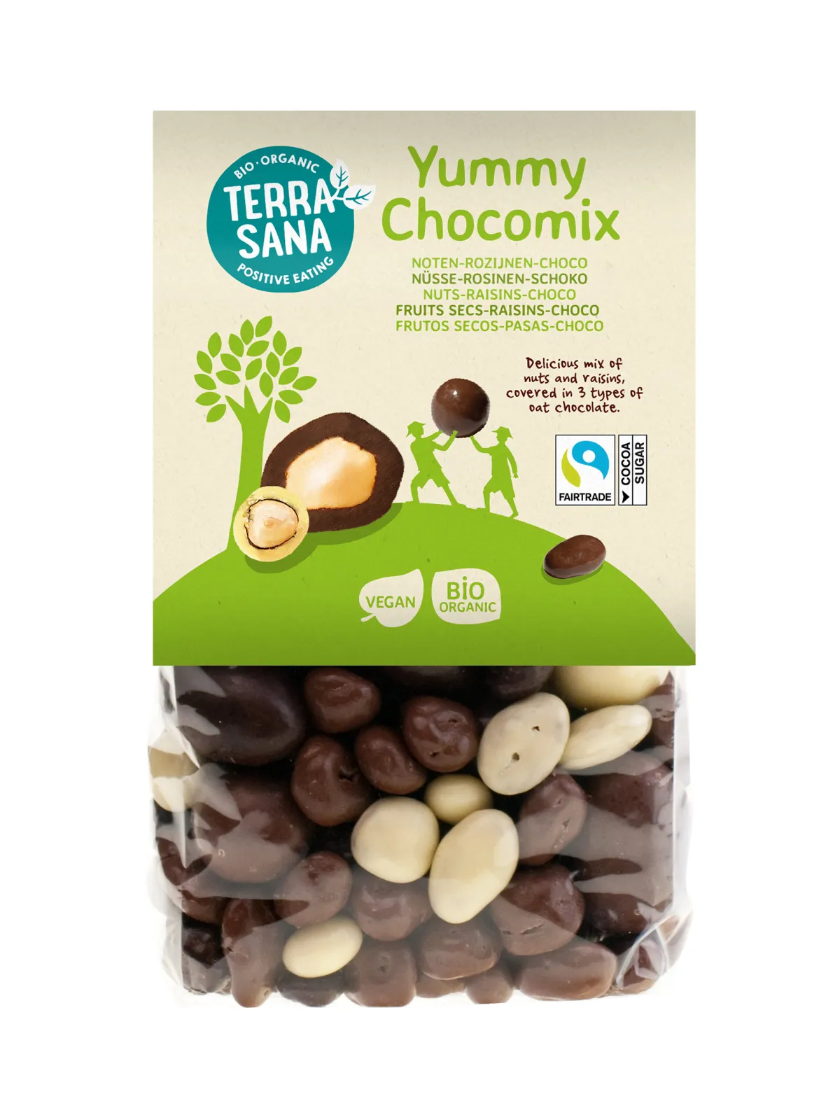 Outlet TerraSana Yummy chocomix noten rozijnen choco bio