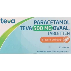 Teva Paracetamol 500mg ovaal