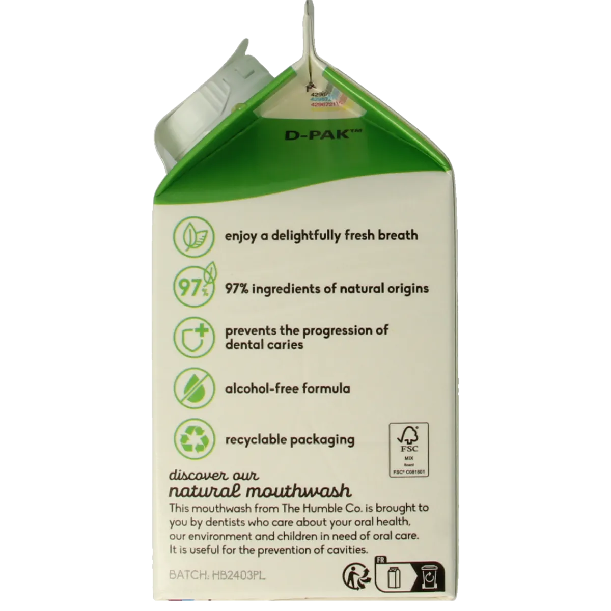 Clearance The Humble Co Mondwater fresh mint