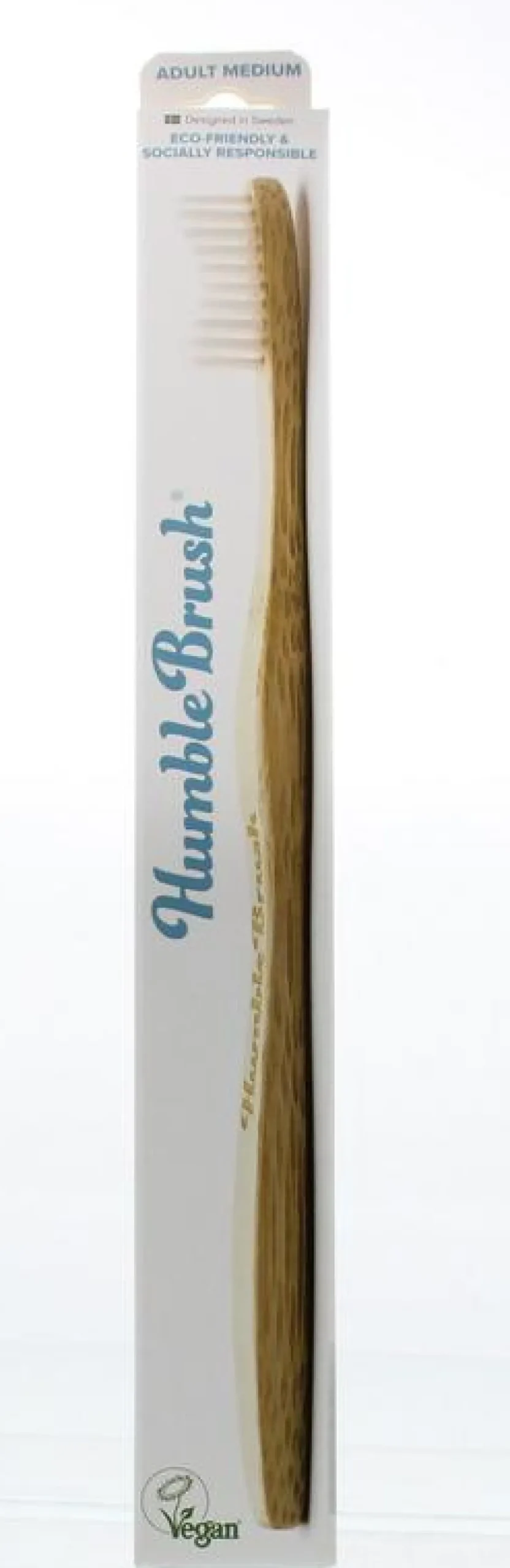 New The Humble Co Tandenborstel bamboe medium wit