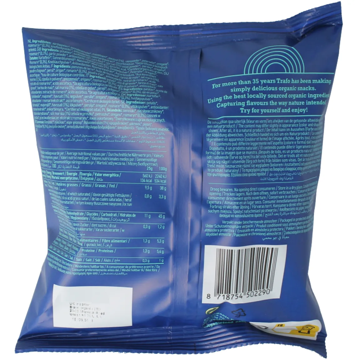 Trafo Chips handcooked rozemarijn himalaya zout bio