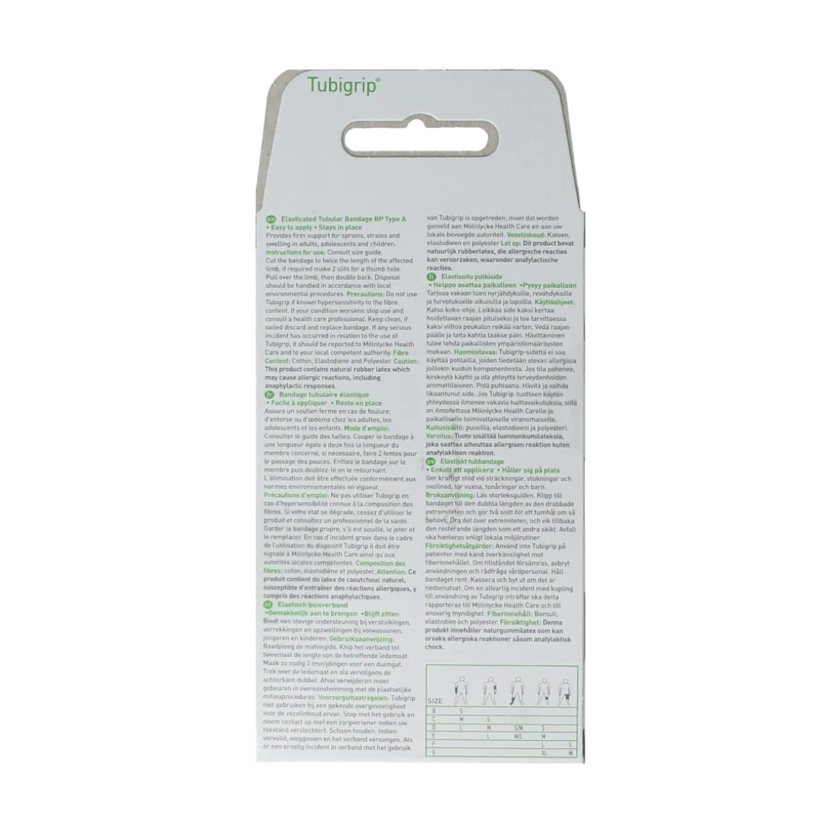 New Tubigrip Elastisch buisverband G 1m x 12cm 1524 wit