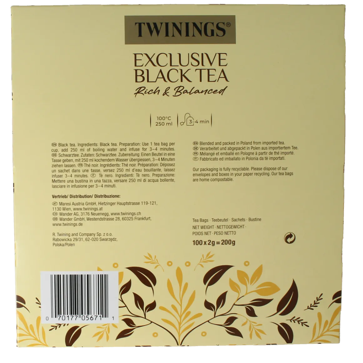 Twinings Exclusive black tea envelop