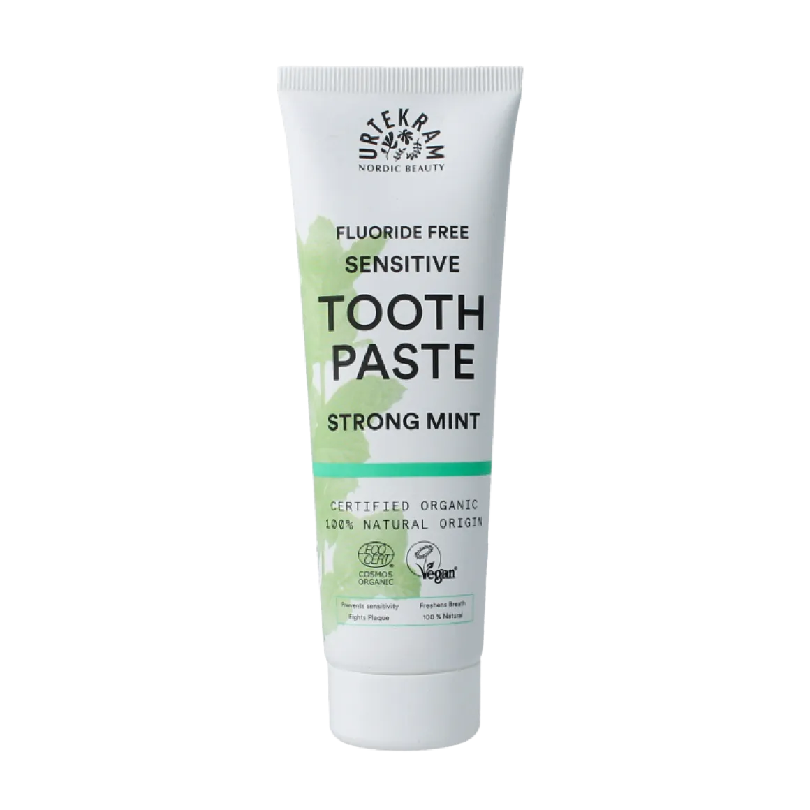 Urtekram Tandpasta sensitive strong mint fluoridevrij