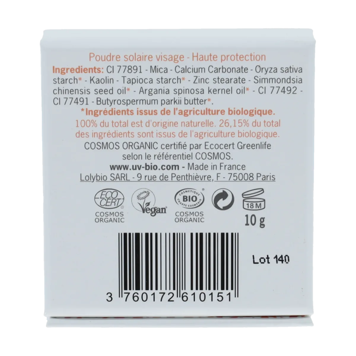 Online UVBIO Sun powder nude bio SPF30