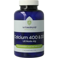 Vitakruid Calcium 400 & D3 uit duurzame Rode Alg Aquamin TG