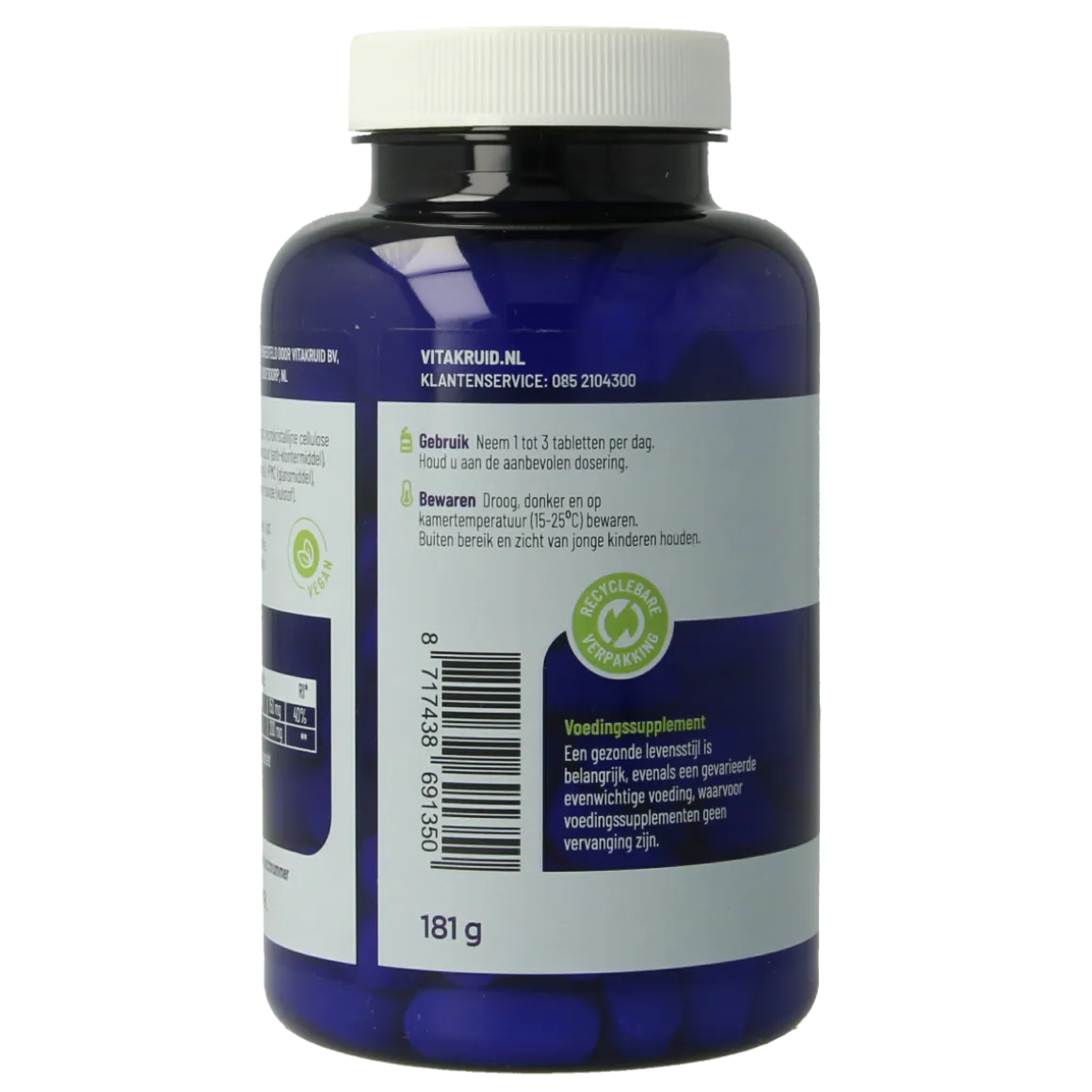 Vitakruid Magnesium 150 Bisglycinaat met 200mg L-Taurine