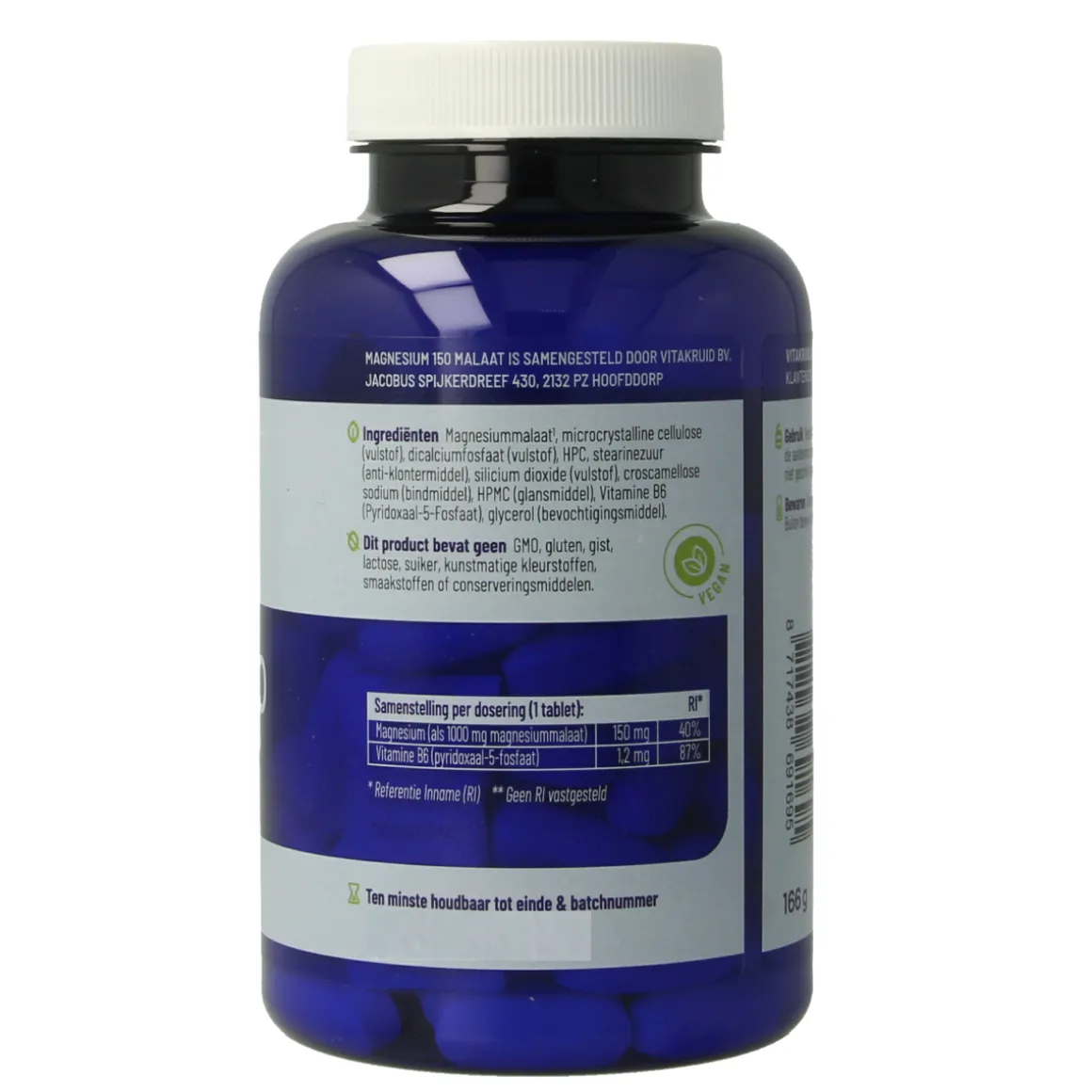 Vitakruid Magnesium 150 Malaat met Vitamine B6 (P-5-P)