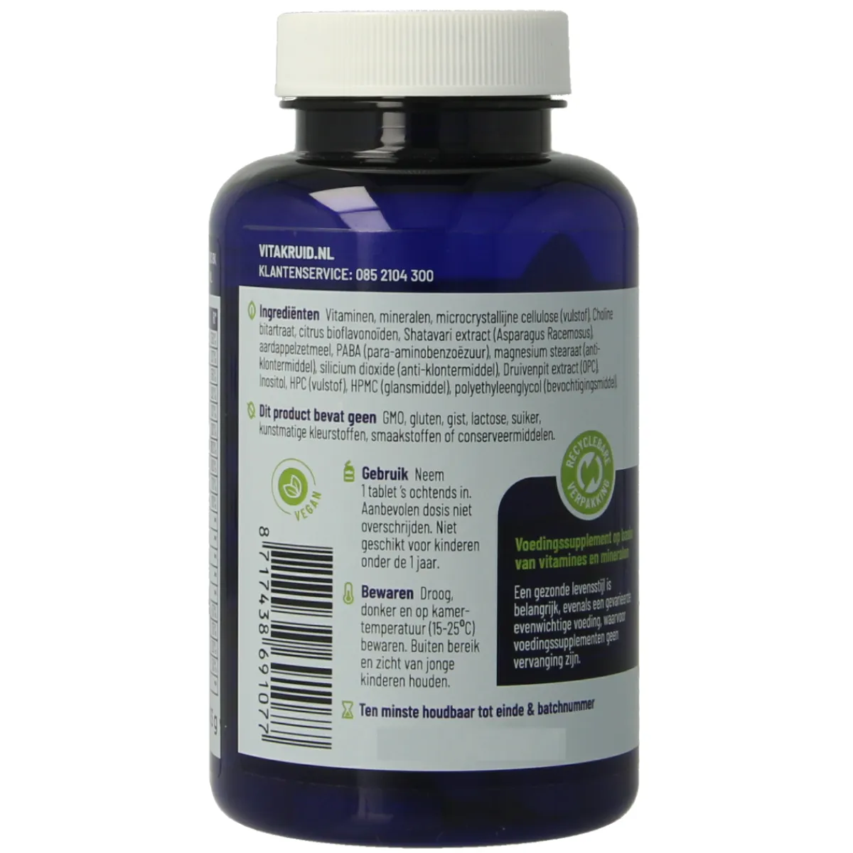 New Vitakruid Multi Dag Vrouw 100% Vegan