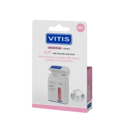 Best Vitis Floss soft waxed expanding fluor roze 50 meter