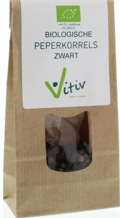 Vitiv Peperkorrels zwart bio