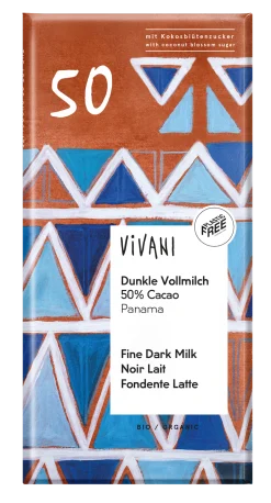 Vivani Chocolade melk donker 50% kokosbloesemsuiker bio