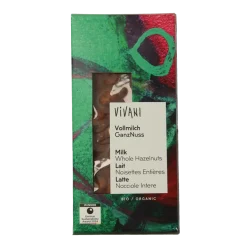 Clearance Vivani Chocolade melk met hele hazelnoten bio
