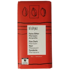 Vivani Chocolade puur met marsepein & amaretto bio