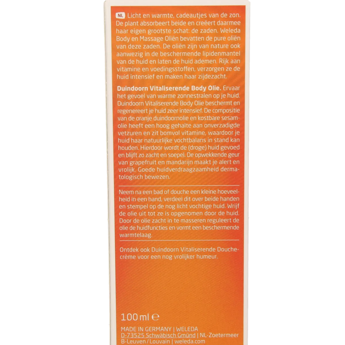 Hot Weleda Duindoorn vitaliserende body olie