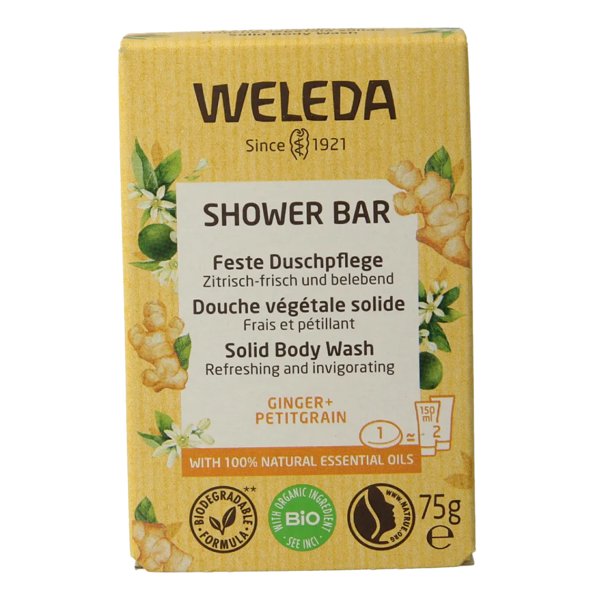 Outlet Weleda Shower bar ginger + petitgrain