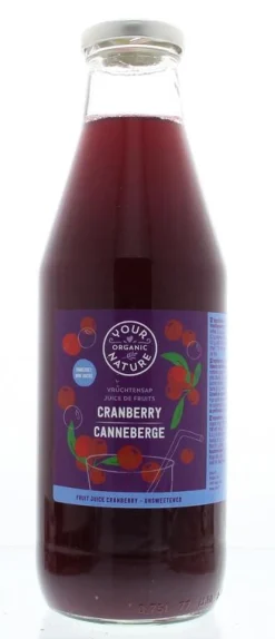 Your Organic Nature Vruchtensap cranberry ongezoet bio