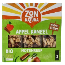 Best Zonnatura Noten appel kaneel reep 3x25 gram bio